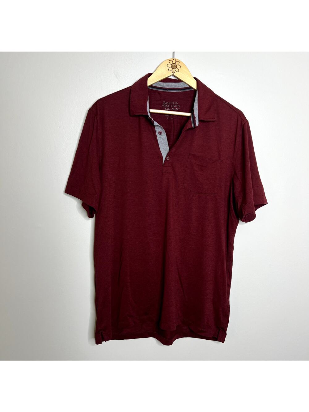 Men's Boston Traders Red Polo Shirt